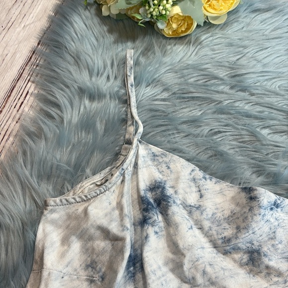 Bella Dahl Bias Cowl Neck Tie Up Cami in Cloud Wash sz M - Picture 3 of 10